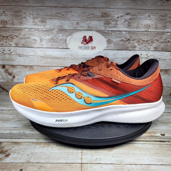 Saucony Ride 16 Men's Size 14 Marigold Lava Orange Athletic Running Shoes - Picture 6 of 13